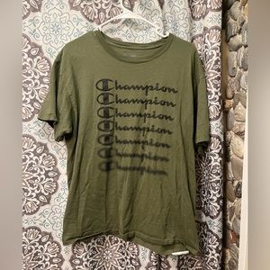 Olive green champion shirt size large
